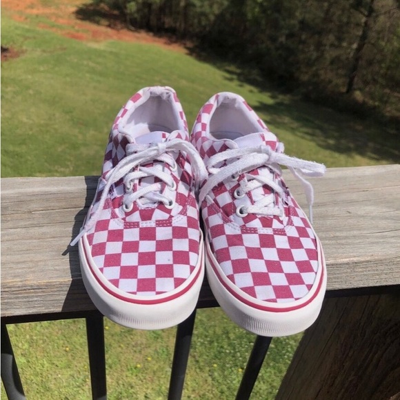 VANS Checker Board Lace Up Low Top Sneakers Womens size 9 - Picture 2 of 4